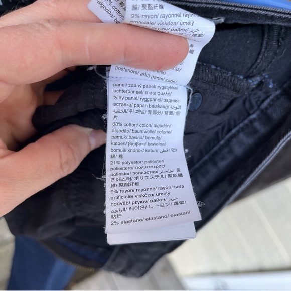 Calvin Klein Wm’s Frayed Rebel Black & Blue Ankle Skinny Fit Jeans Sz 33 - Picture 10 of 16